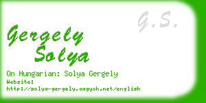 gergely solya business card